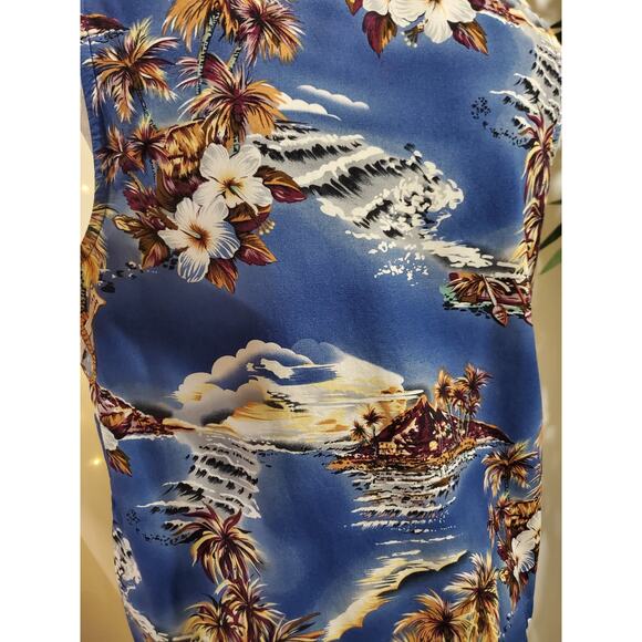 Vtg 90s Hilo Hattie Hawaiian Original Floral Button Sleeveless Top Womens Size M - Picture 5 of 9